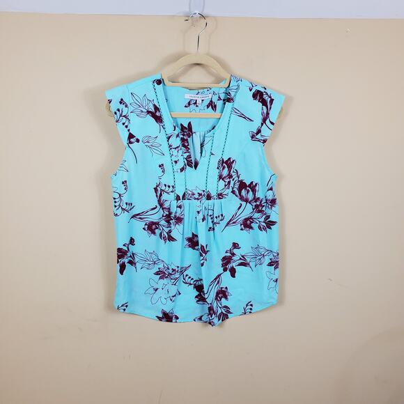 Collective Concepts Floral Blouse Women's Size S - Picture 1 of 9